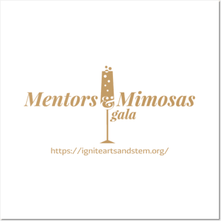 Mentors and Mimosas Gold Logo Posters and Art